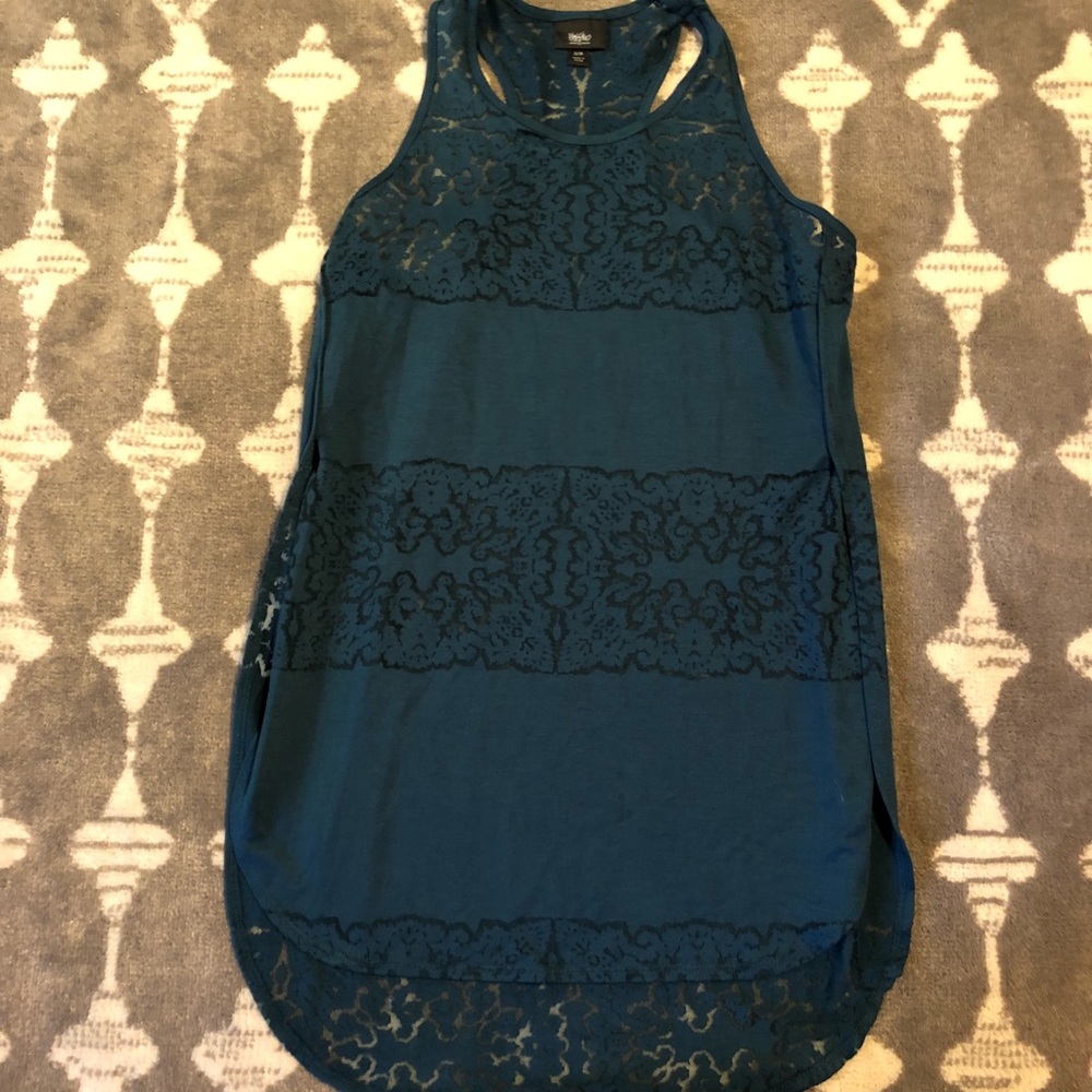Teal swim tank coverup